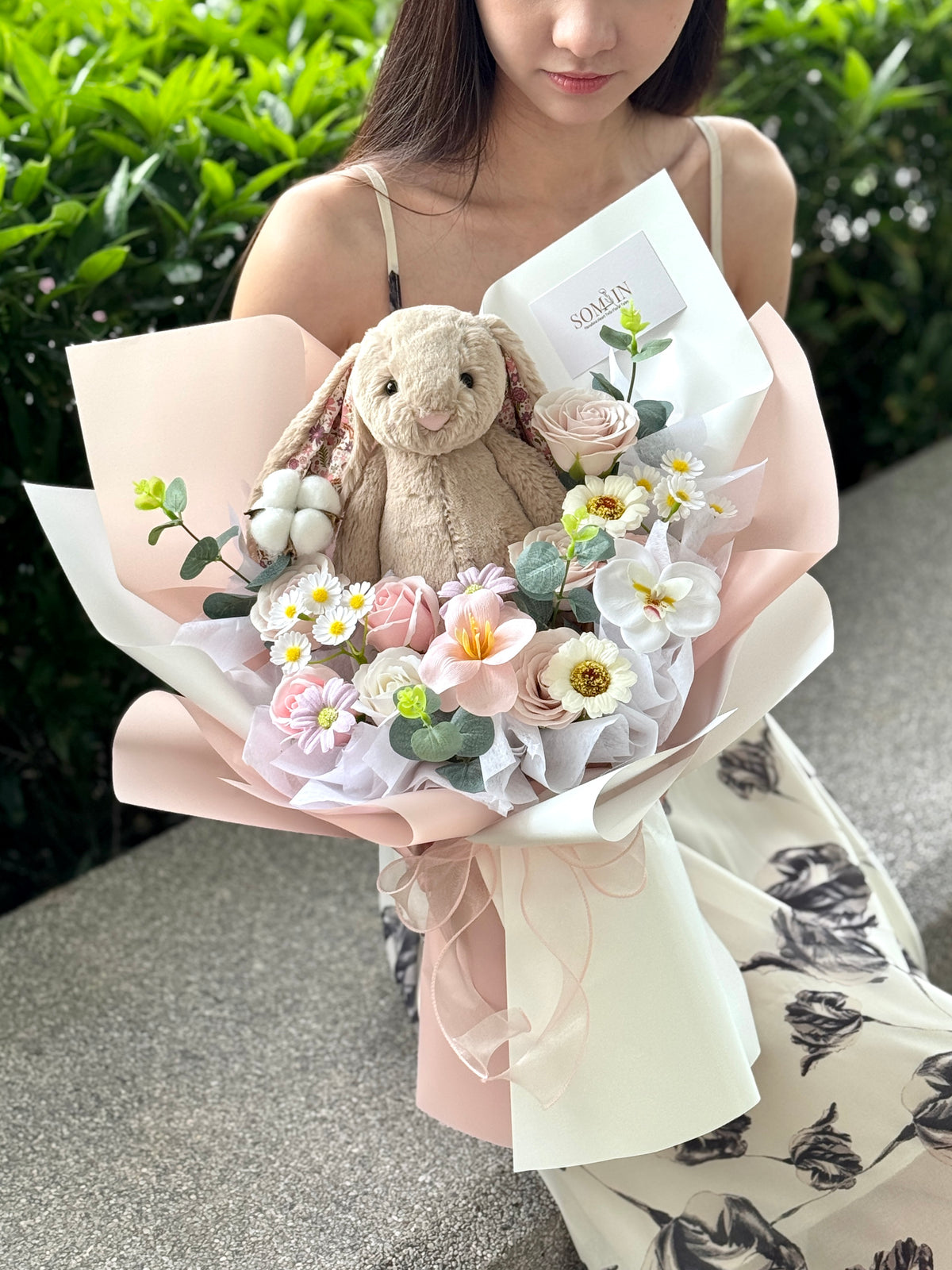 Soft Plush Series – Soap Flower Bouquet (M Size)