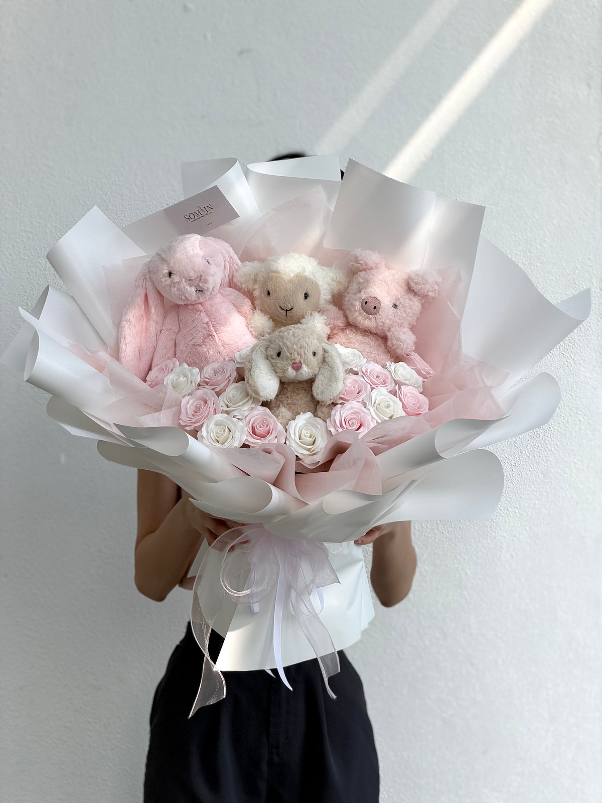 Jellycat + Soap Flowers