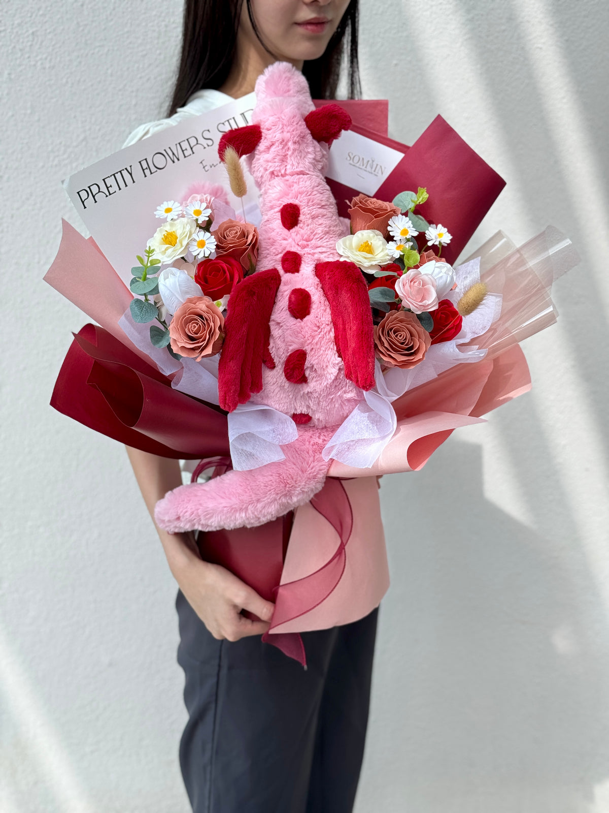 Heart Dragon – Soap Flower Bouquet (L Size)